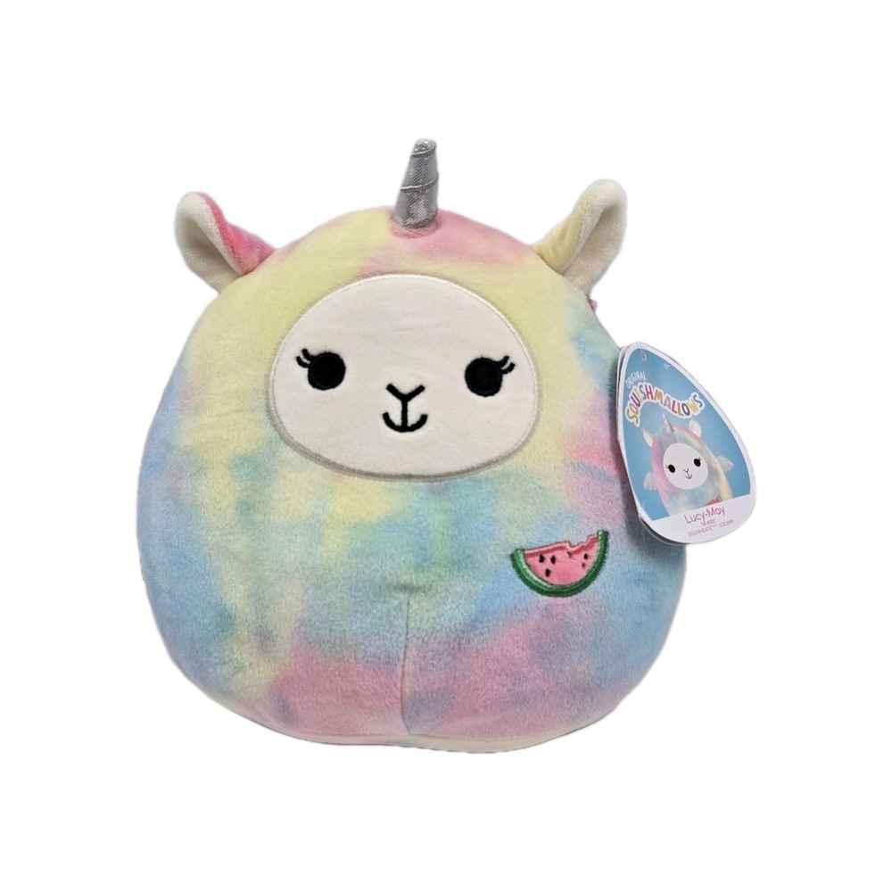 Squishmallows Lucy May Pegacorn Watermelon Rainbow Plush 8" New With Tags